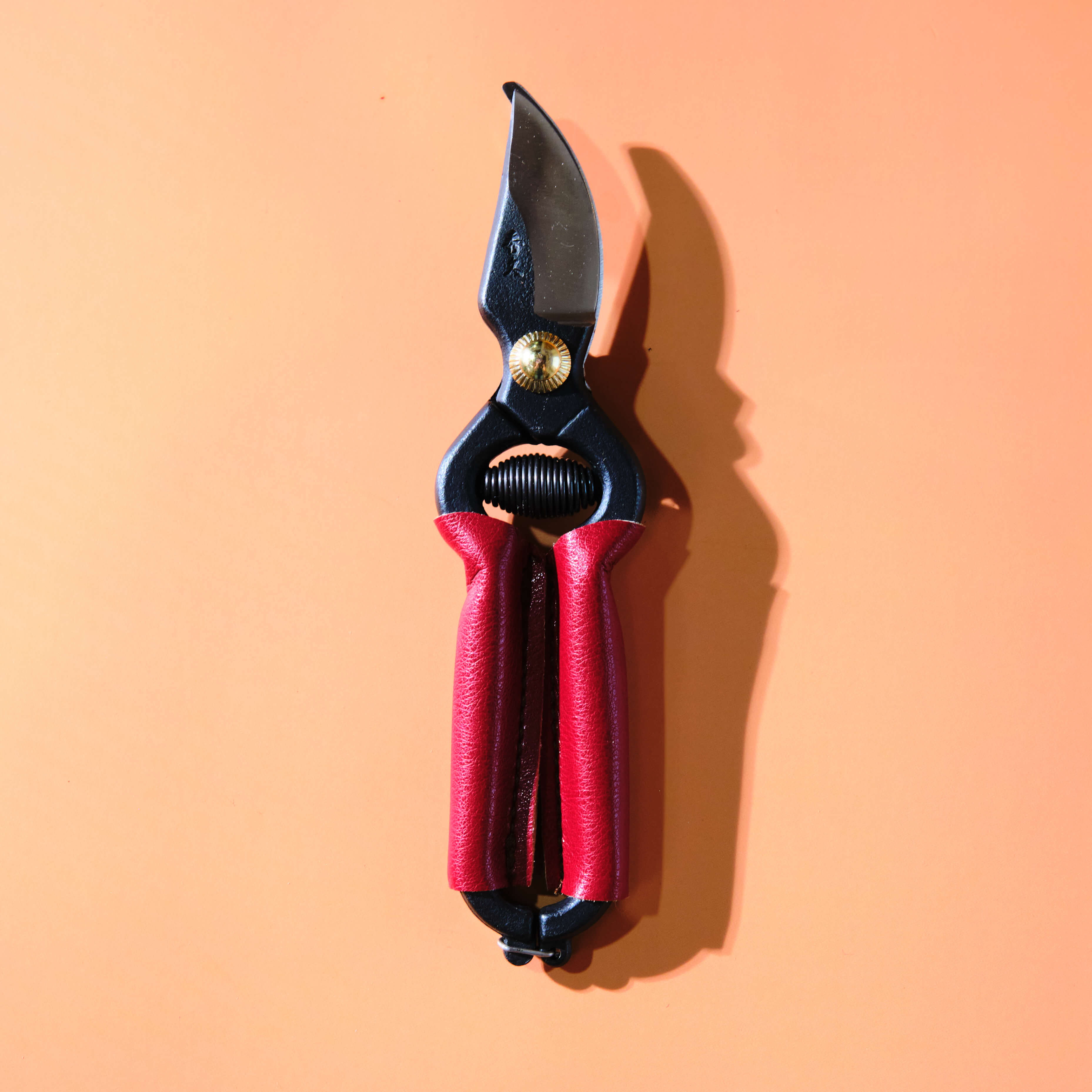 Mini sécateur 140mm, manche en cuir rouge, outil de taille en acier japonais