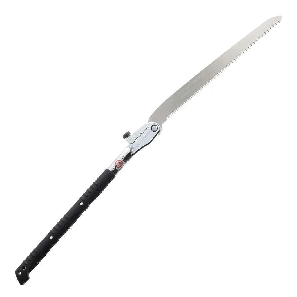 Scie d'élagage pliante robuste 550 mm, manche ergonomique noir