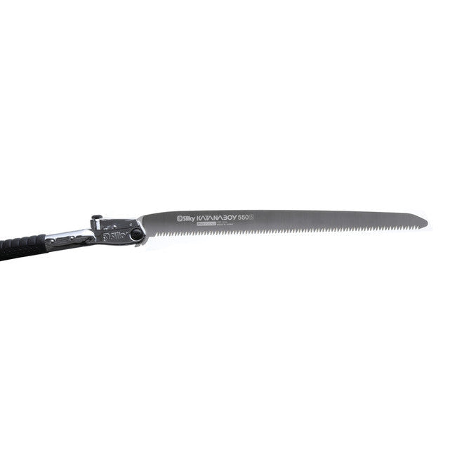 Scie d'élagage pliante robuste 550 mm, manche ergonomique noir