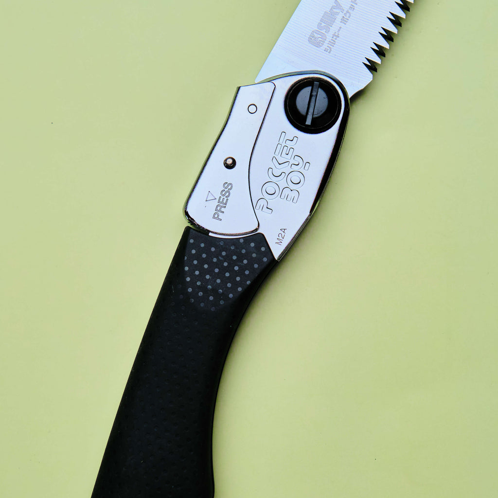 Scie d'élagage pliable 170 mm Lame compacte légère et affûtée, poignée rouge et noire