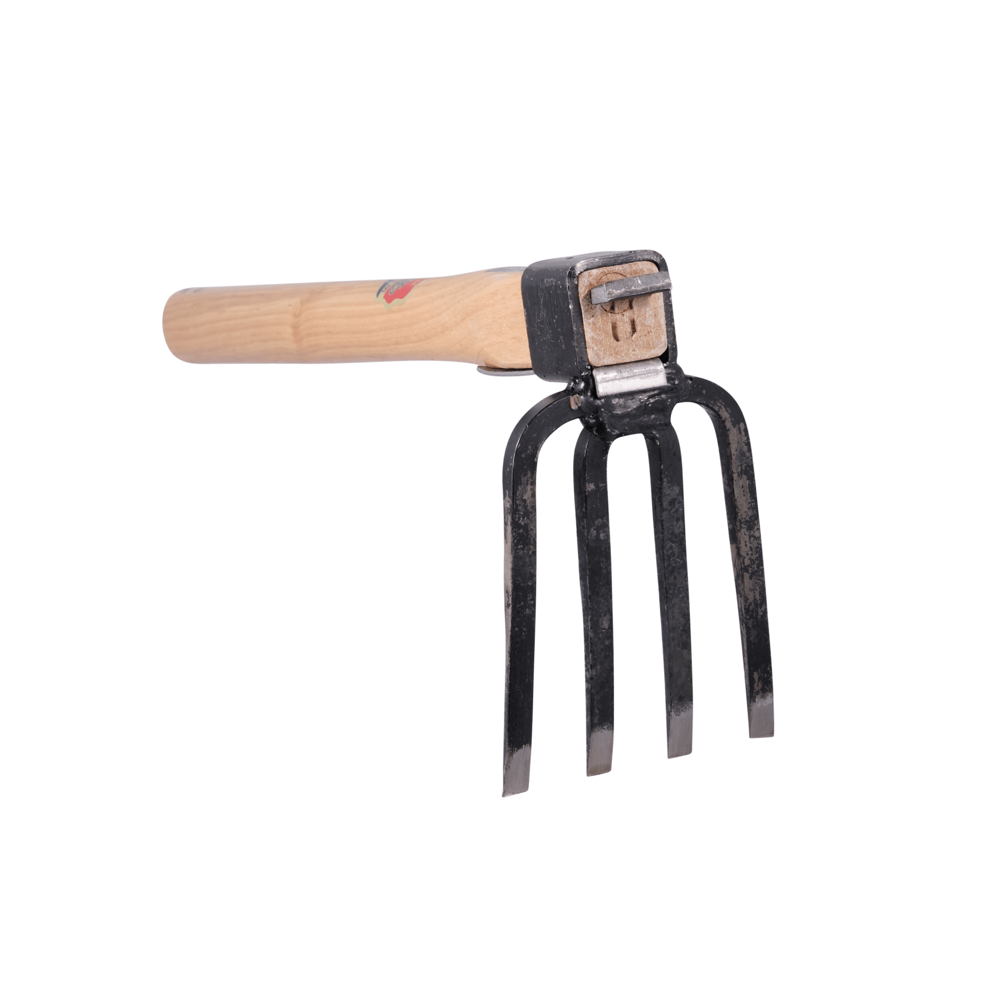 Fourche de jardin à 4 dents avec manche en bois