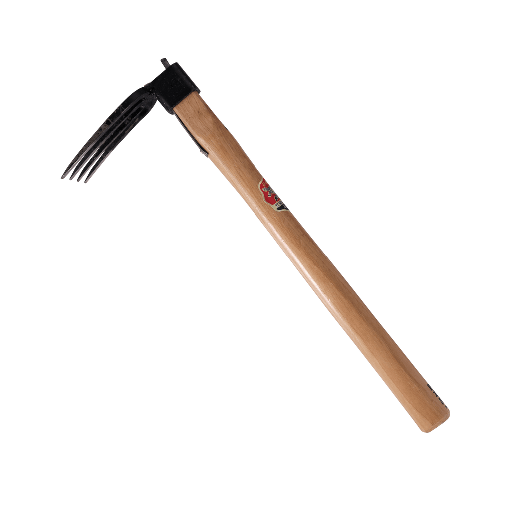 Fourche de jardin à 4 dents avec manche en bois